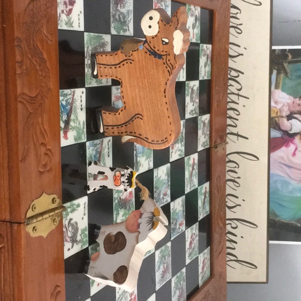 Cows Wooden Decorations (3). Benefits Charity